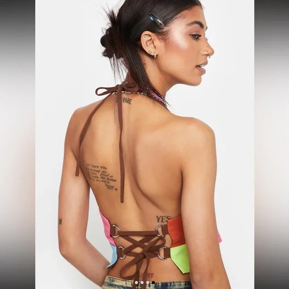 Ragged Priest Rodeo Patchwork Halter Top - Picture 2 of 8